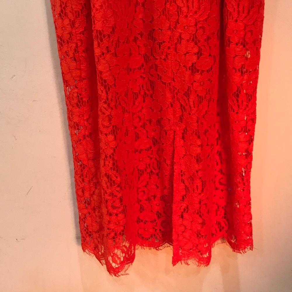 Orange/Red (Chilli) lace spaghetti strap dress